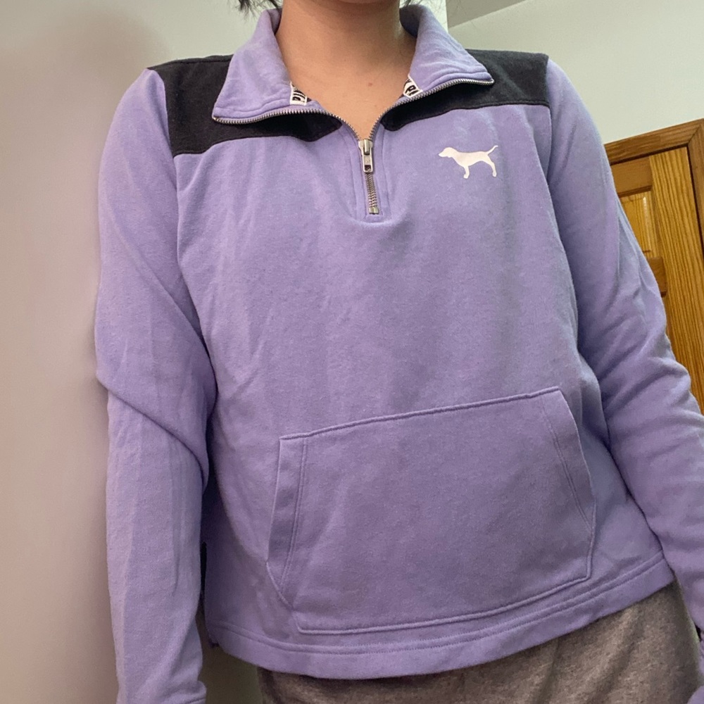 PINK half zip up sweatshirt